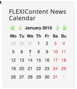Module FLEXIContent News Calendar green-arrows